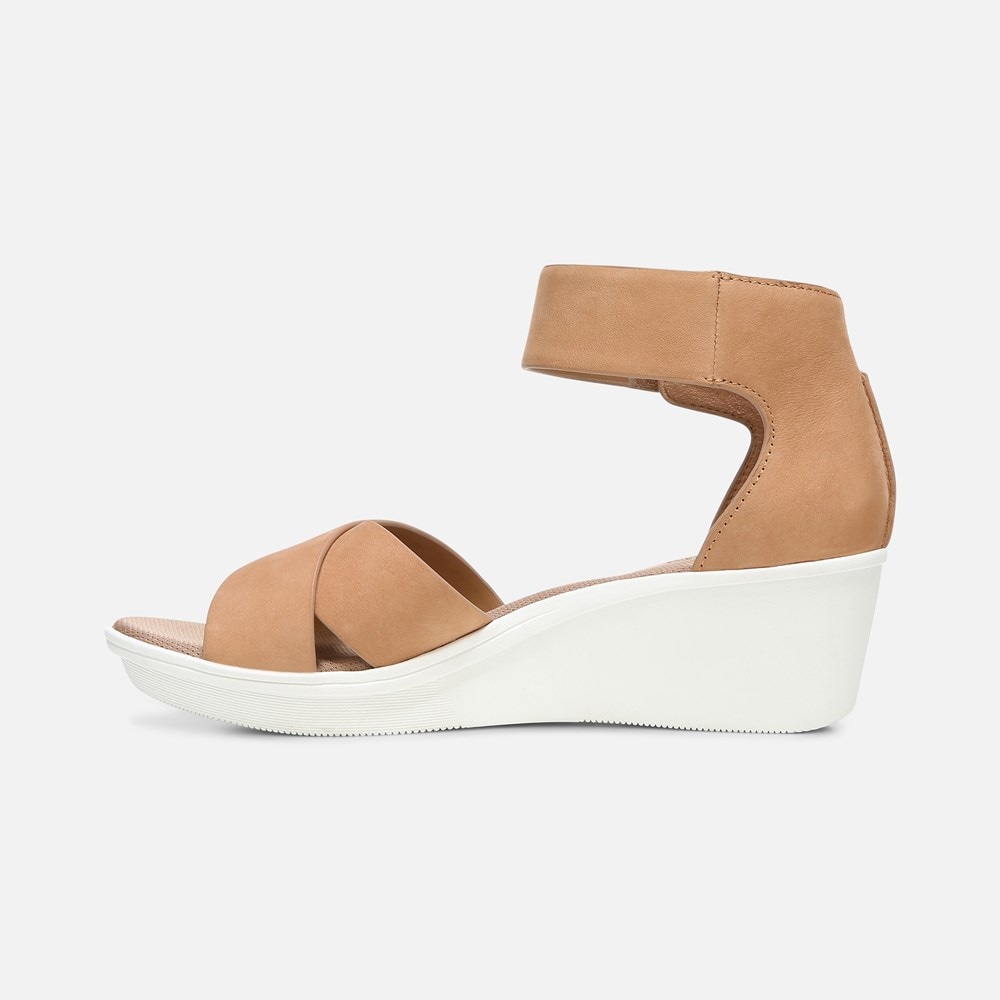 Naturalizer Riviera Wedge Sandal - Cookie Dough Suede Naturalizer Riviera Wedge Sandal - Cookie Dough Suede