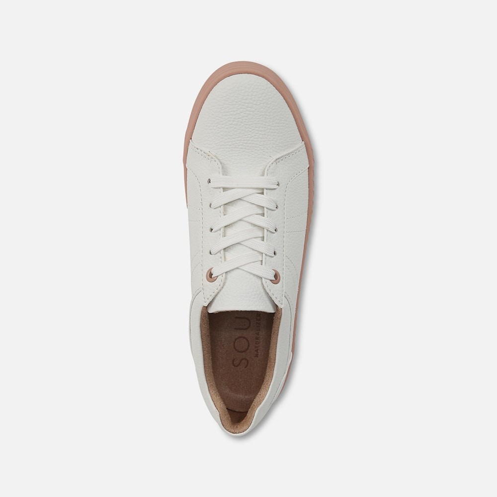 Naturalizer SOUL Neela Sneaker - White / Blush Faux Leather Naturalizer SOUL Neela Sneaker - White / Blush Faux Leather