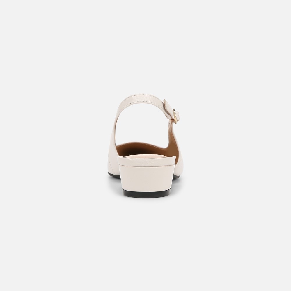 Naturalizer Banks Slingback - Satin Pearl/Black Leather Naturalizer Banks Slingback - Satin Pearl/Black Leather