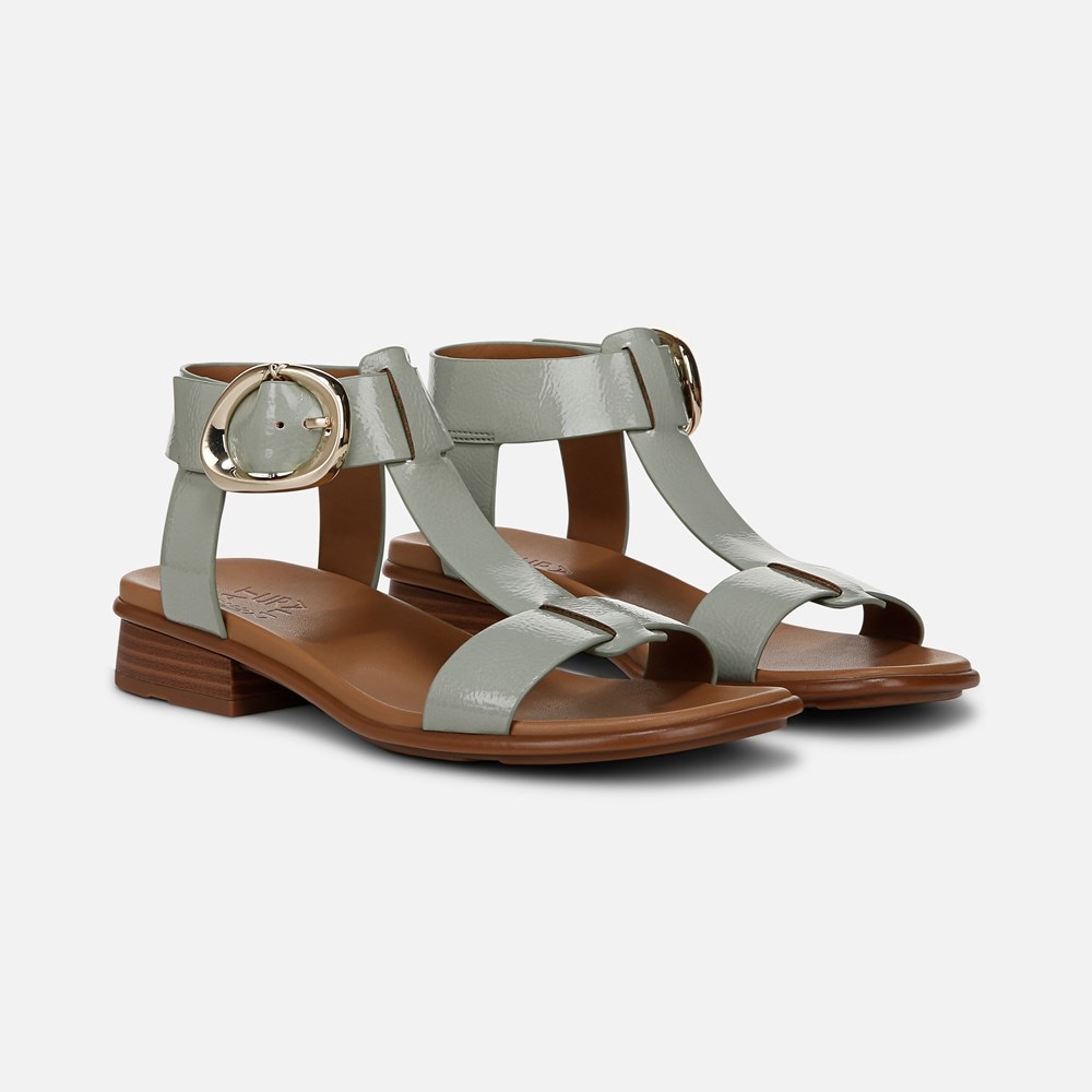 Naturalizer Brandy Sandal - Pistachio Green Faux Leather Naturalizer Brandy Sandal - Pistachio Green Faux Leather
