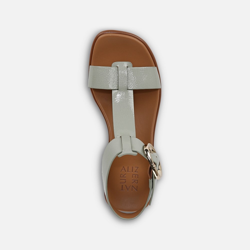 Naturalizer Brandy Sandal - Pistachio Green Faux Leather Naturalizer Brandy Sandal - Pistachio Green Faux Leather