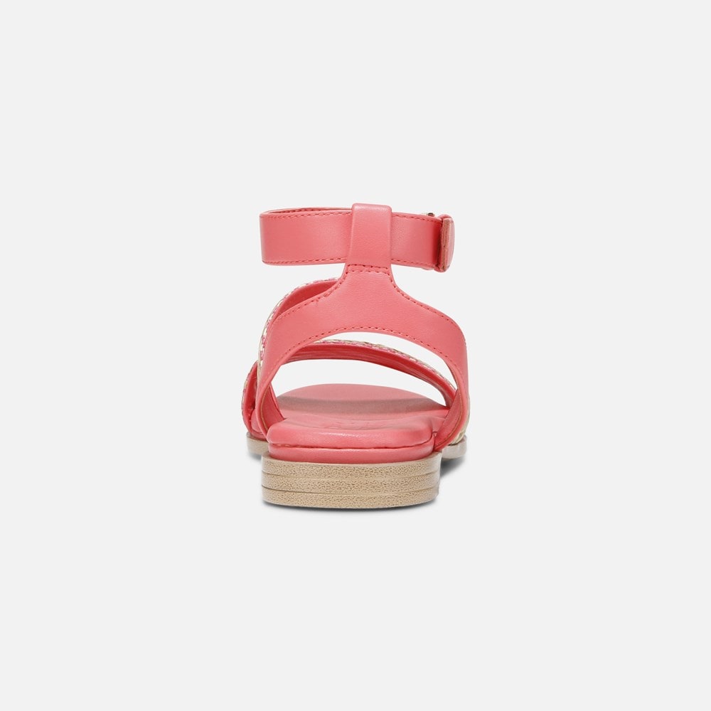 Naturalizer Gana Strappy Sandal - Sunset Coral Faux Straw Fabric Naturalizer Gana Strappy Sandal - Sunset Coral Faux Straw Fabric