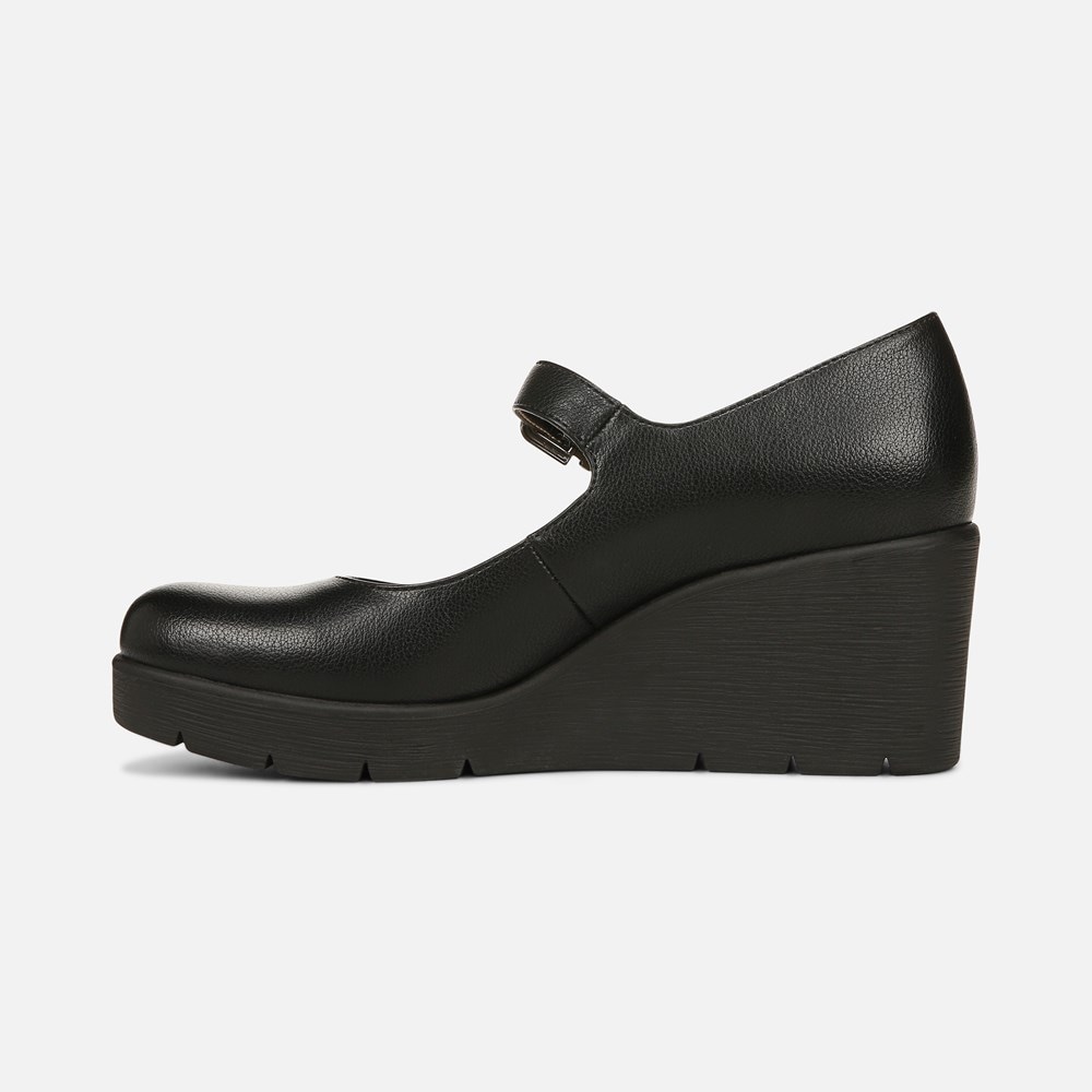 Naturalizer SOUL Adore Mary Jane Wedge - Black Synthetic Naturalizer SOUL Adore Mary Jane Wedge - Black Synthetic