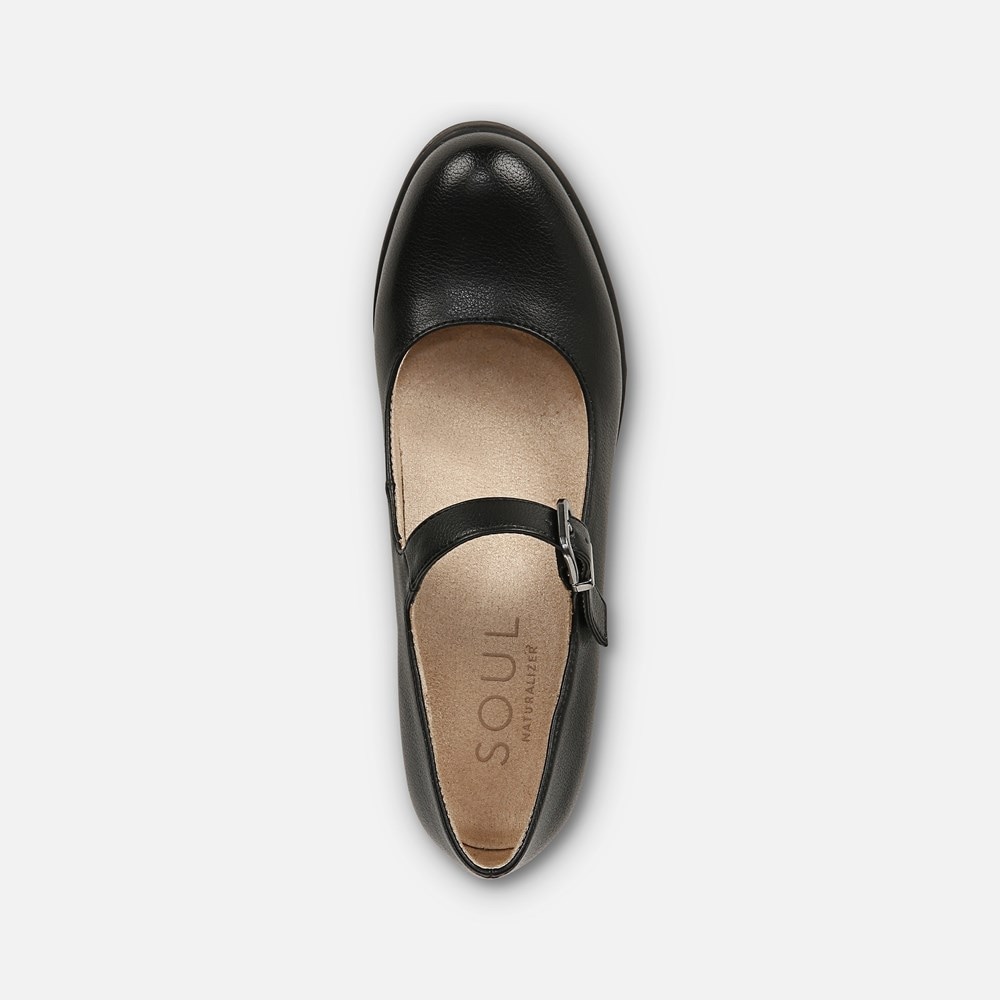 Naturalizer SOUL Adore Mary Jane Wedge - Black Synthetic Naturalizer SOUL Adore Mary Jane Wedge - Black Synthetic