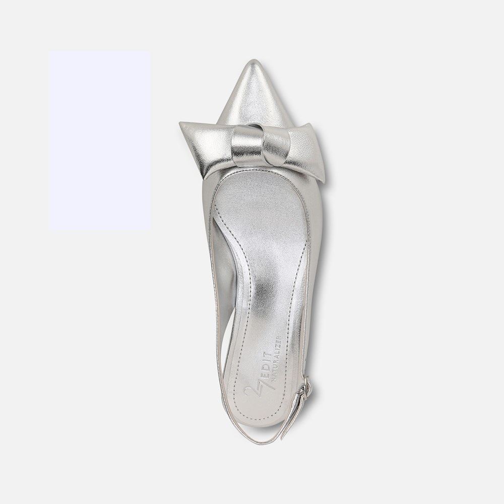 Naturalizer 27 EDIT Shine Slingback - Silver Leather Naturalizer 27 EDIT Shine Slingback - Silver Leather