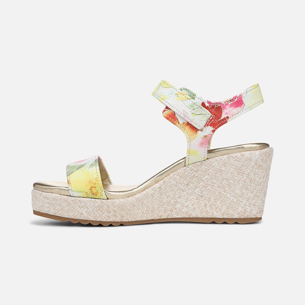 Naturalizer Stella Wedge Sandal - Sunlight Floral Leather Naturalizer Stella Wedge Sandal - Sunlight Floral Leather