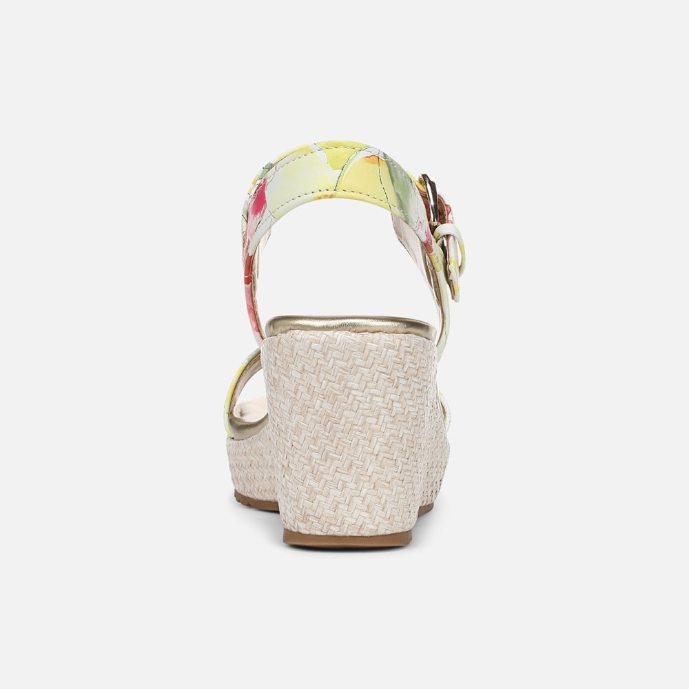 Naturalizer Stella Wedge Sandal - Sunlight Floral Leather Naturalizer Stella Wedge Sandal - Sunlight Floral Leather