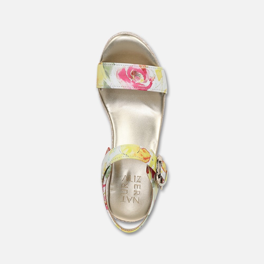 Naturalizer Stella Wedge Sandal - Sunlight Floral Leather Naturalizer Stella Wedge Sandal - Sunlight Floral Leather