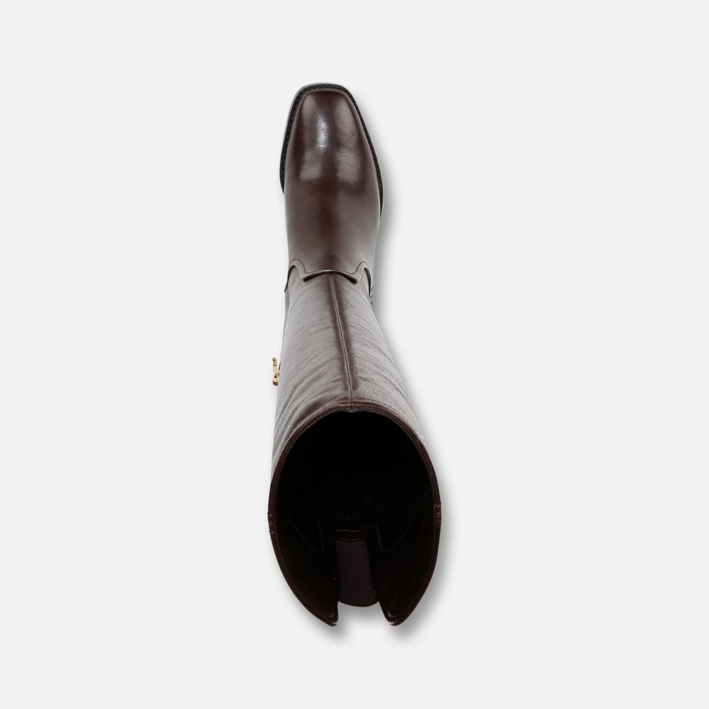 Naturalizer 27 EDIT Edda Wide Calf Knee High Boot - Dark Brown Leather Naturalizer 27 EDIT Edda Wide Calf Knee High Boot - Dark Brown Leather