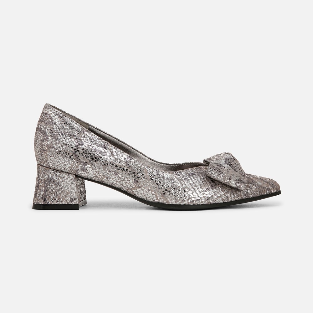 Naturalizer Mavis Bow Pump - Silver Leather Naturalizer Mavis Bow Pump - Silver Leather