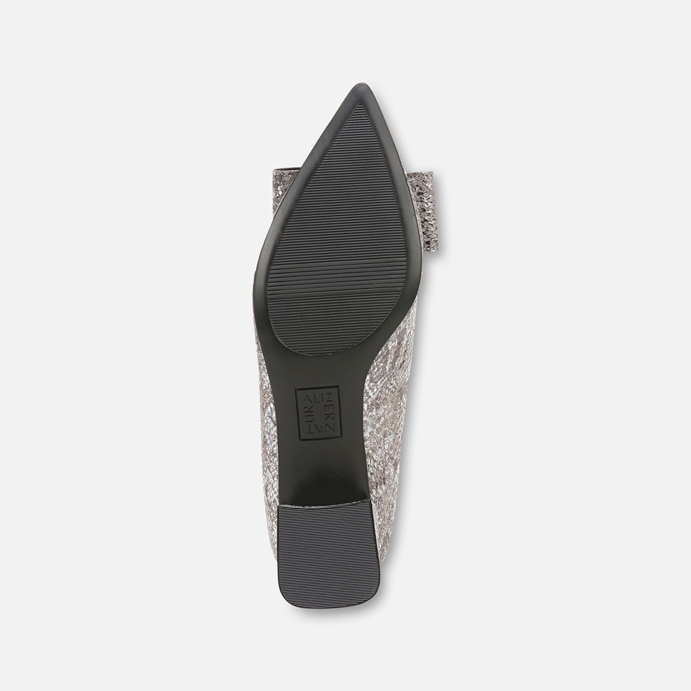 Naturalizer Mavis Bow Pump - Silver Leather Naturalizer Mavis Bow Pump - Silver Leather