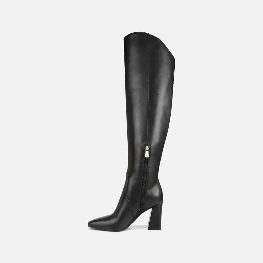 Naturalizer Lyric Wide Calf Over The Knee Boot - Black Leather Naturalizer Lyric Wide Calf Over The Knee Boot - Black Leather