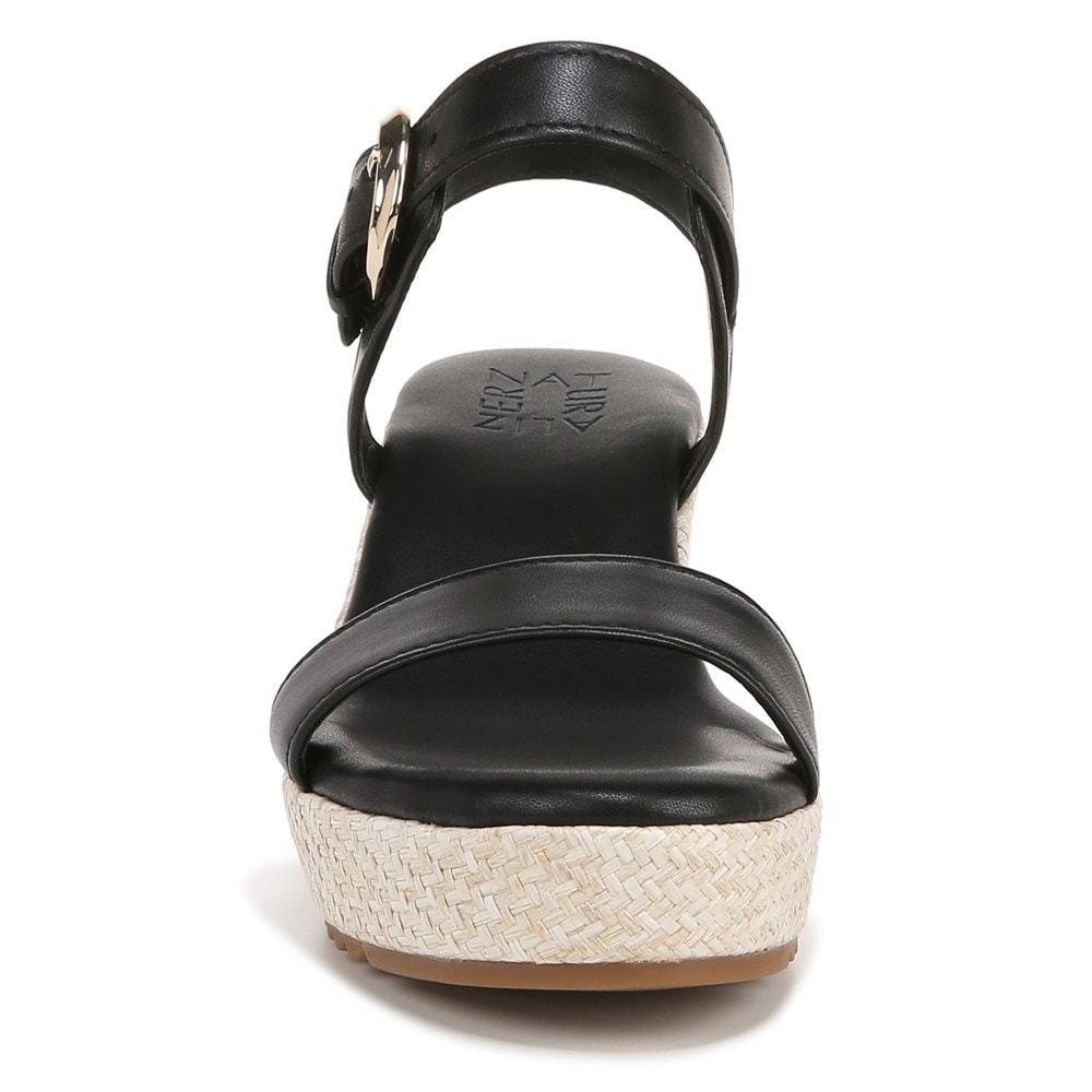 Naturalizer Stella Wedge Sandal - Black Leather Naturalizer Stella Wedge Sandal - Black Leather