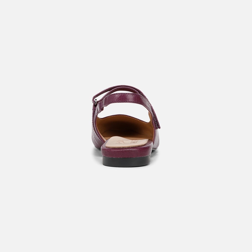 Naturalizer Connie Mary Jane Slingback Flat - Deep Plum Purple Leather Naturalizer Connie Mary Jane Slingback Flat - Deep Plum Purple Leather