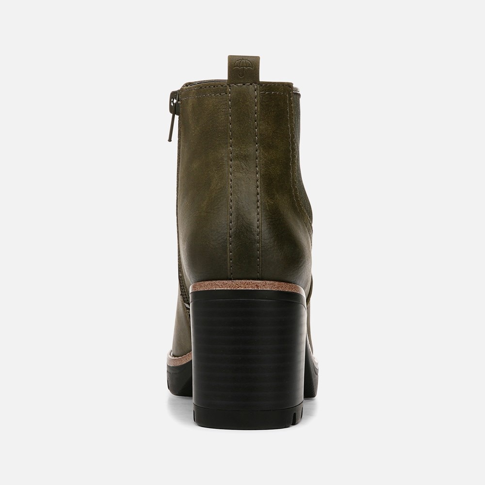Naturalizer Madalynn Gore Water Repellent Bootie - Moss Green Faux Leather Naturalizer Madalynn Gore Water Repellent Bootie - Moss Green Faux Leather