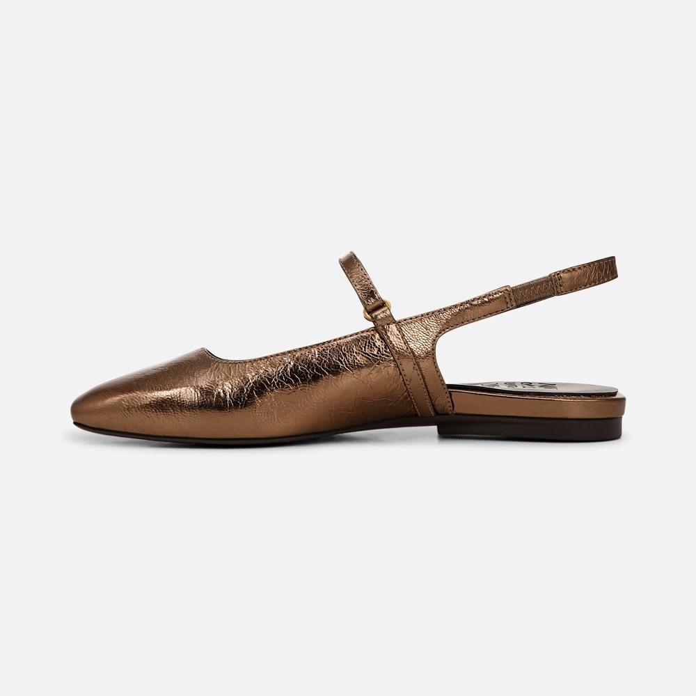 Naturalizer Connie Mary Jane Slingback Flat - Old Gold Leather Naturalizer Connie Mary Jane Slingback Flat - Old Gold Leather
