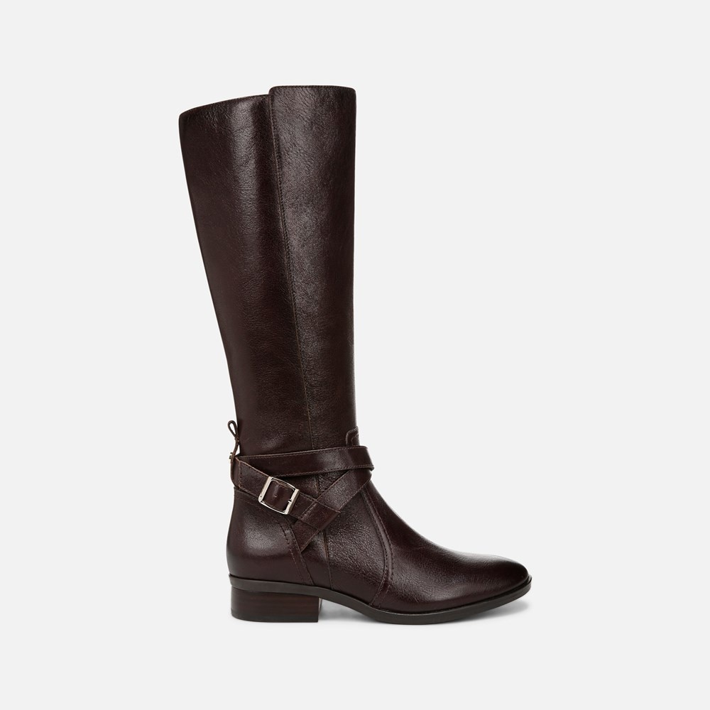 Naturalizer Rena 2 Extra Wide Calf Riding Boot - Brown Leather Naturalizer Rena 2 Extra Wide Calf Riding Boot - Brown Leather