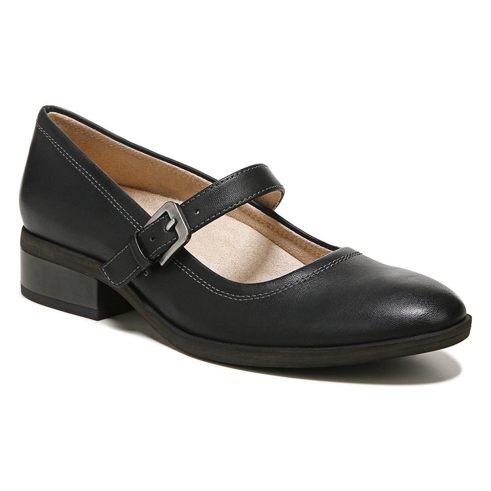 Naturalizer SOUL Ramona Mary Jane Flat - Black Smooth Synthetic Naturalizer SOUL Ramona Mary Jane Flat - Black Smooth Synthetic