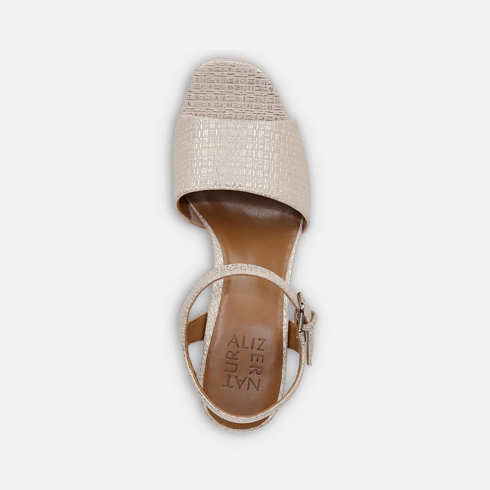 Naturalizer Lilly Sandal - Tan Faux Leather Naturalizer Lilly Sandal - Tan Faux Leather