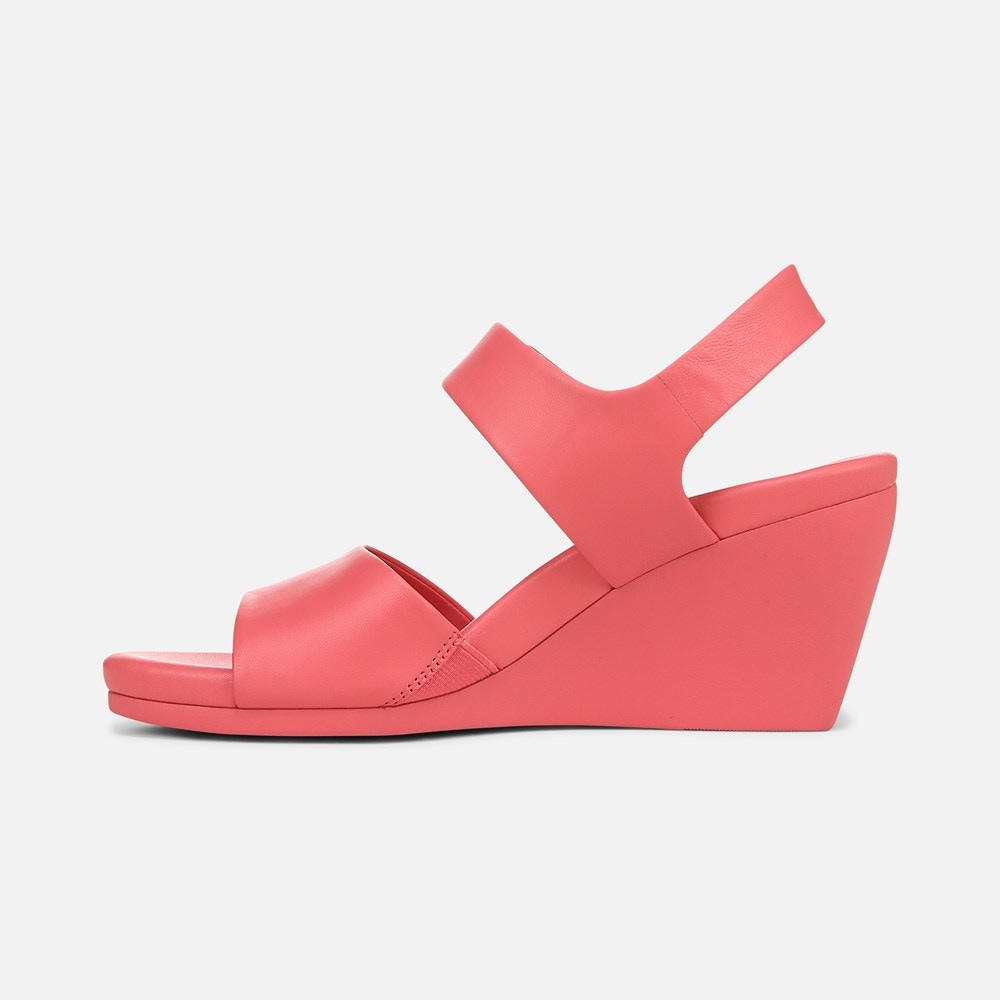 Naturalizer Imani Wedge Sandal - Sunset Coral Leather Naturalizer Imani Wedge Sandal - Sunset Coral Leather