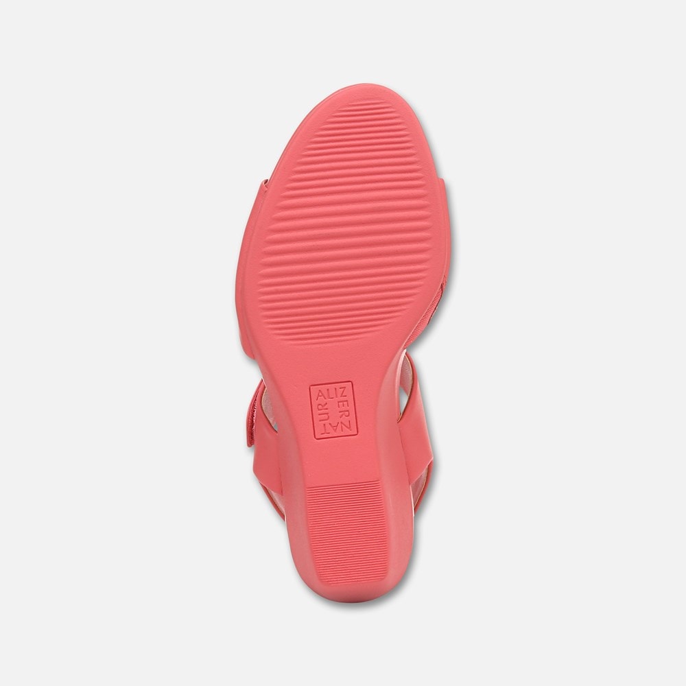 Naturalizer Imani Wedge Sandal - Sunset Coral Leather Naturalizer Imani Wedge Sandal - Sunset Coral Leather