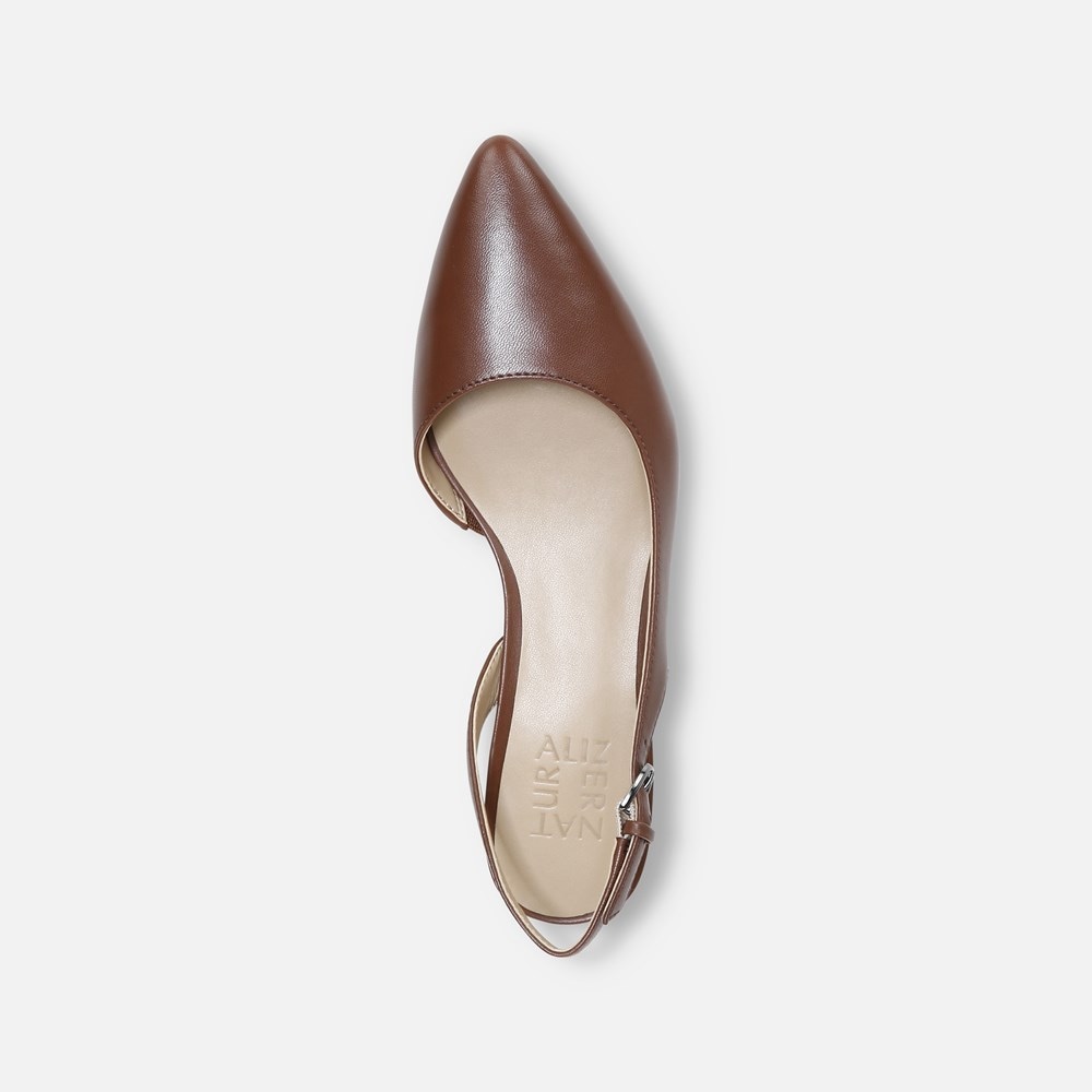 Naturalizer Banks Pointed Toe Flat - Cocoa Leather Naturalizer Banks Pointed Toe Flat - Cocoa Leather