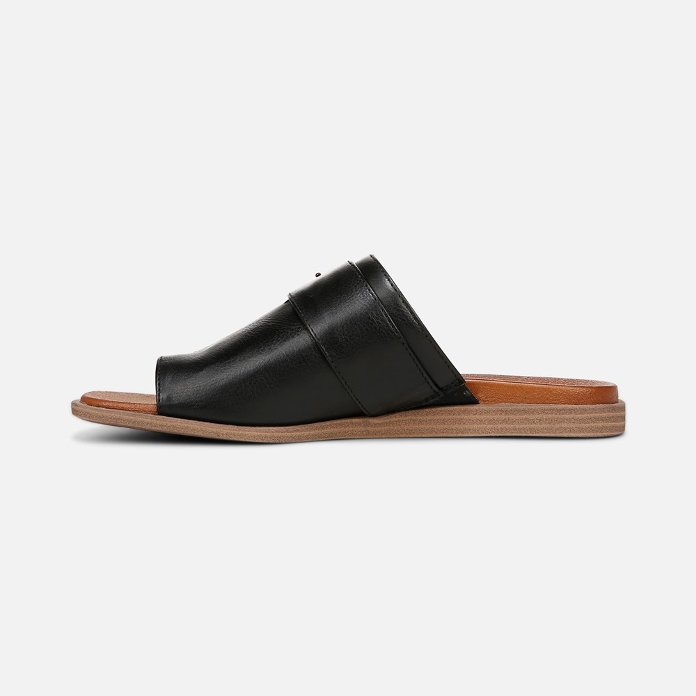 Naturalizer SOUL Joanie Slide Sandal - Black Faux Leather Naturalizer SOUL Joanie Slide Sandal - Black Faux Leather