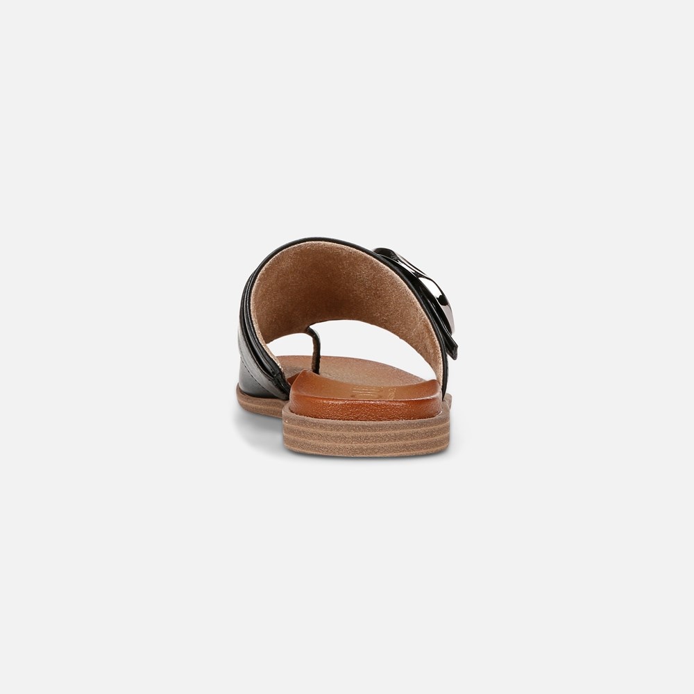Naturalizer SOUL Joanie Slide Sandal - Black Faux Leather Naturalizer SOUL Joanie Slide Sandal - Black Faux Leather