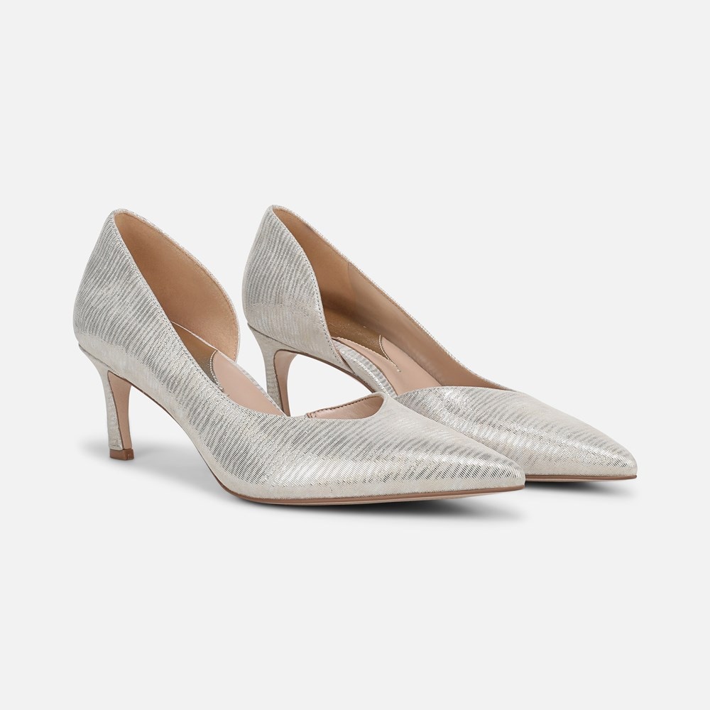 Naturalizer 27 Edit Faith Pump - Warm Silver Leather
