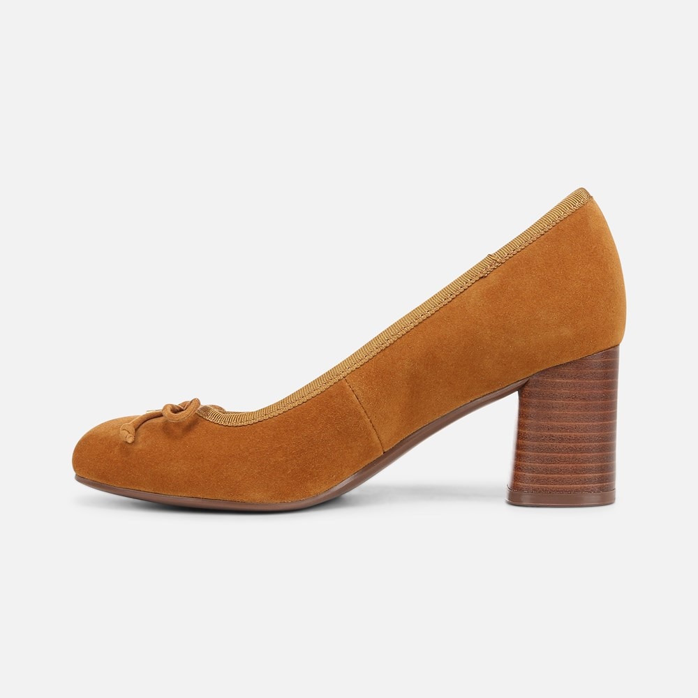 Naturalizer Sienna Block Heel Pump - Dark Saffron Yellow Suede Naturalizer Sienna Block Heel Pump - Dark Saffron Yellow Suede