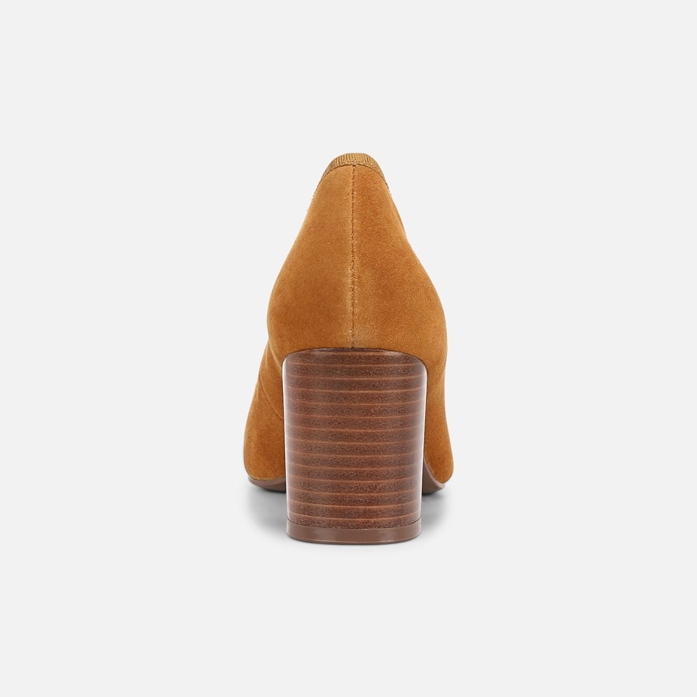 Naturalizer Sienna Block Heel Pump - Dark Saffron Yellow Suede Naturalizer Sienna Block Heel Pump - Dark Saffron Yellow Suede