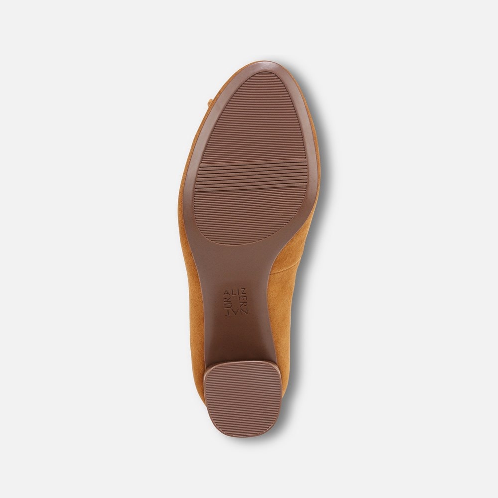 Naturalizer Sienna Block Heel Pump - Dark Saffron Yellow Suede Naturalizer Sienna Block Heel Pump - Dark Saffron Yellow Suede