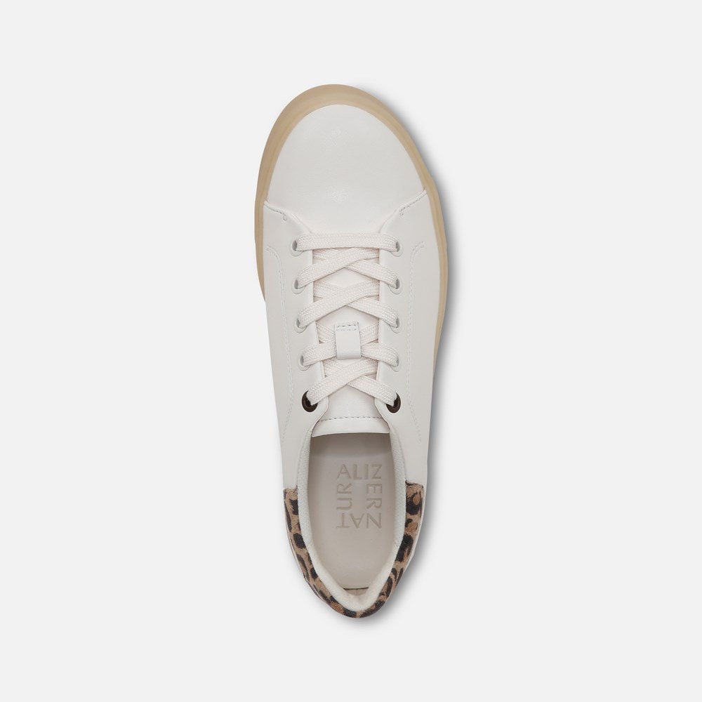 Naturalizer Morrison 2.0 Lace Up Sneaker - Warm White/Leopard Leather Naturalizer Morrison 2.0 Lace Up Sneaker - Warm White/Leopard Leather