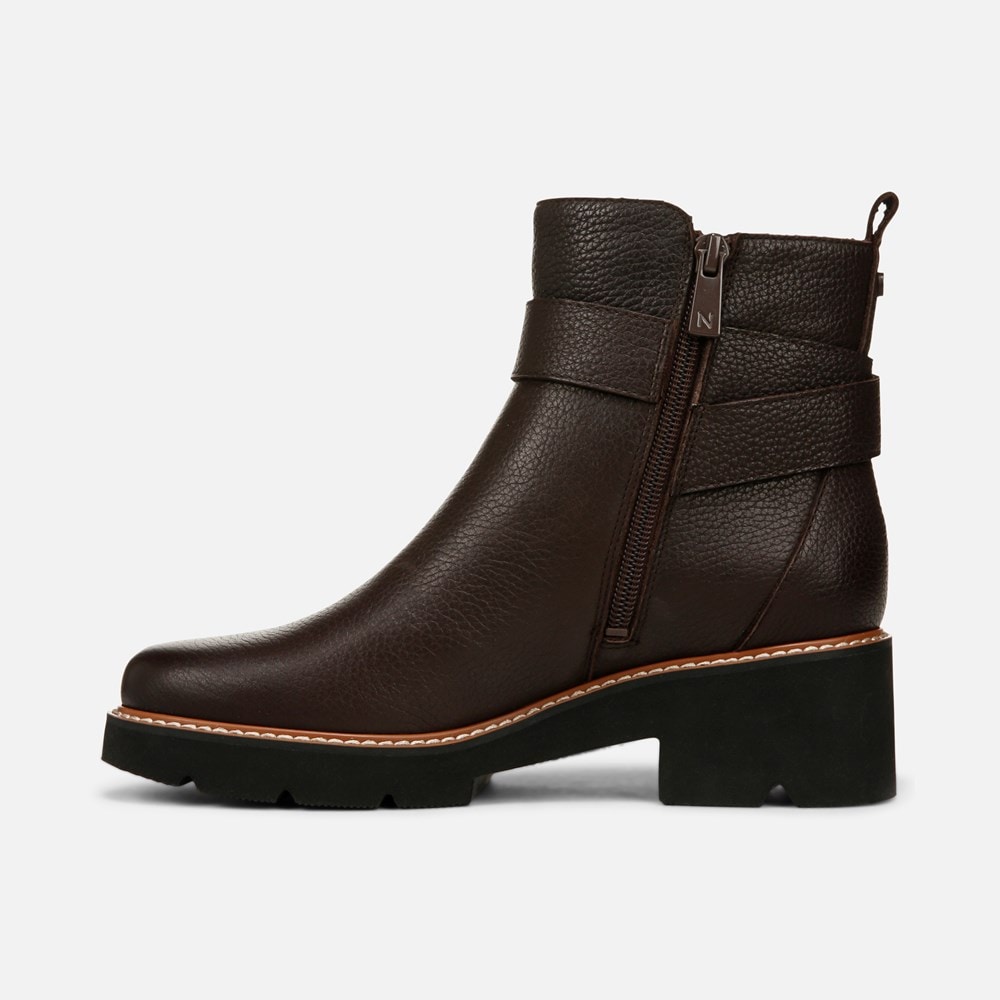 Naturalizer Darry Strap Bootie - Coffee Bean Brown Leather Naturalizer Darry Strap Bootie - Coffee Bean Brown Leather