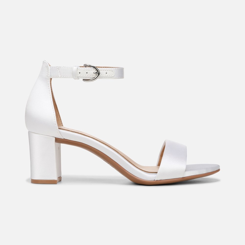 Naturalizer Vera Dress Sandal - Pearl White Satin Fabric Naturalizer Vera Dress Sandal - Pearl White Satin Fabric