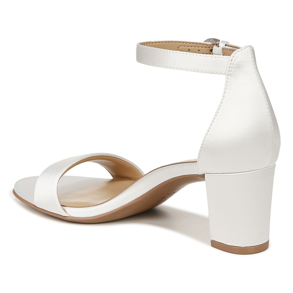 Naturalizer Vera Dress Sandal - Pearl White Satin Fabric Naturalizer Vera Dress Sandal - Pearl White Satin Fabric