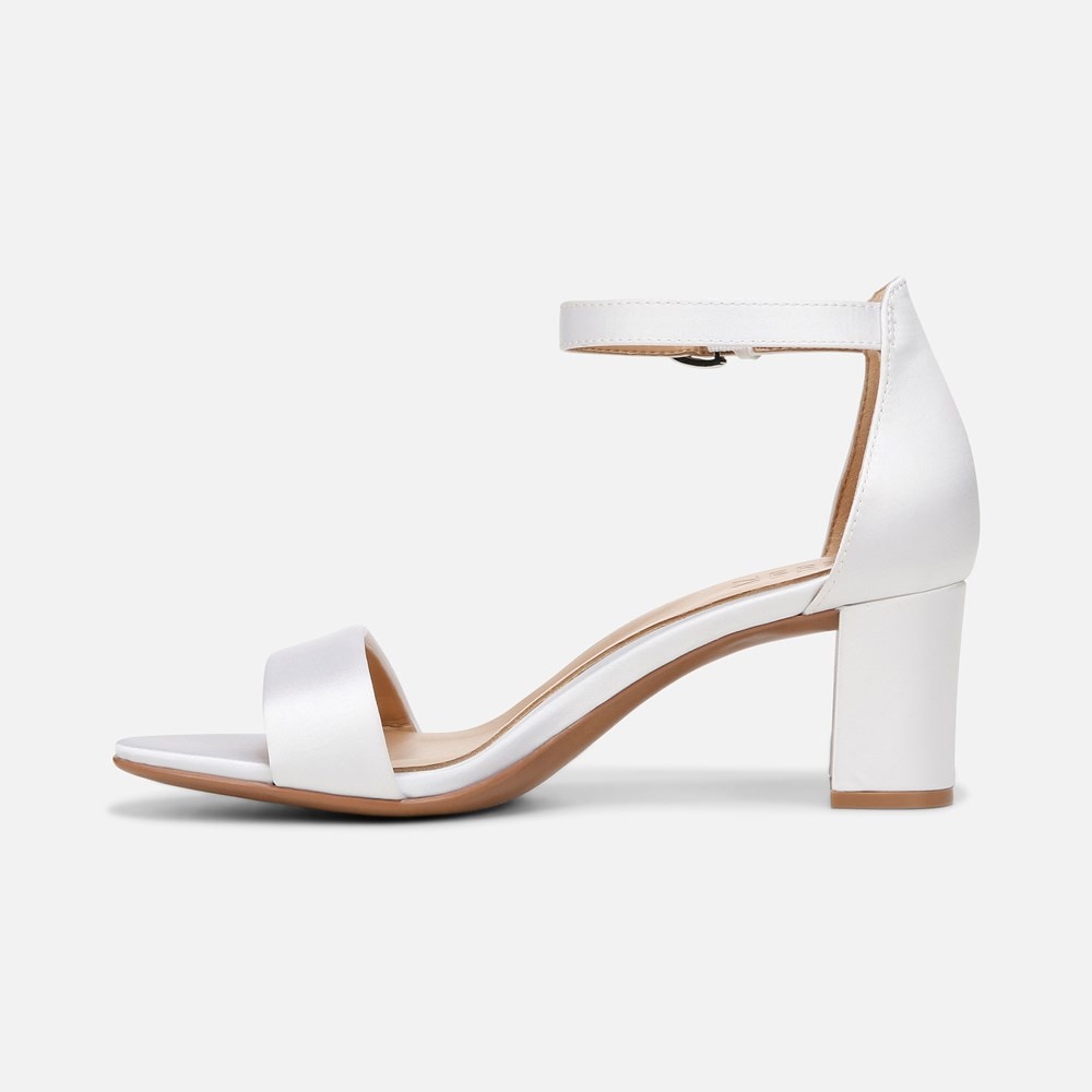 Naturalizer Vera Dress Sandal - Pearl White Satin Fabric Naturalizer Vera Dress Sandal - Pearl White Satin Fabric
