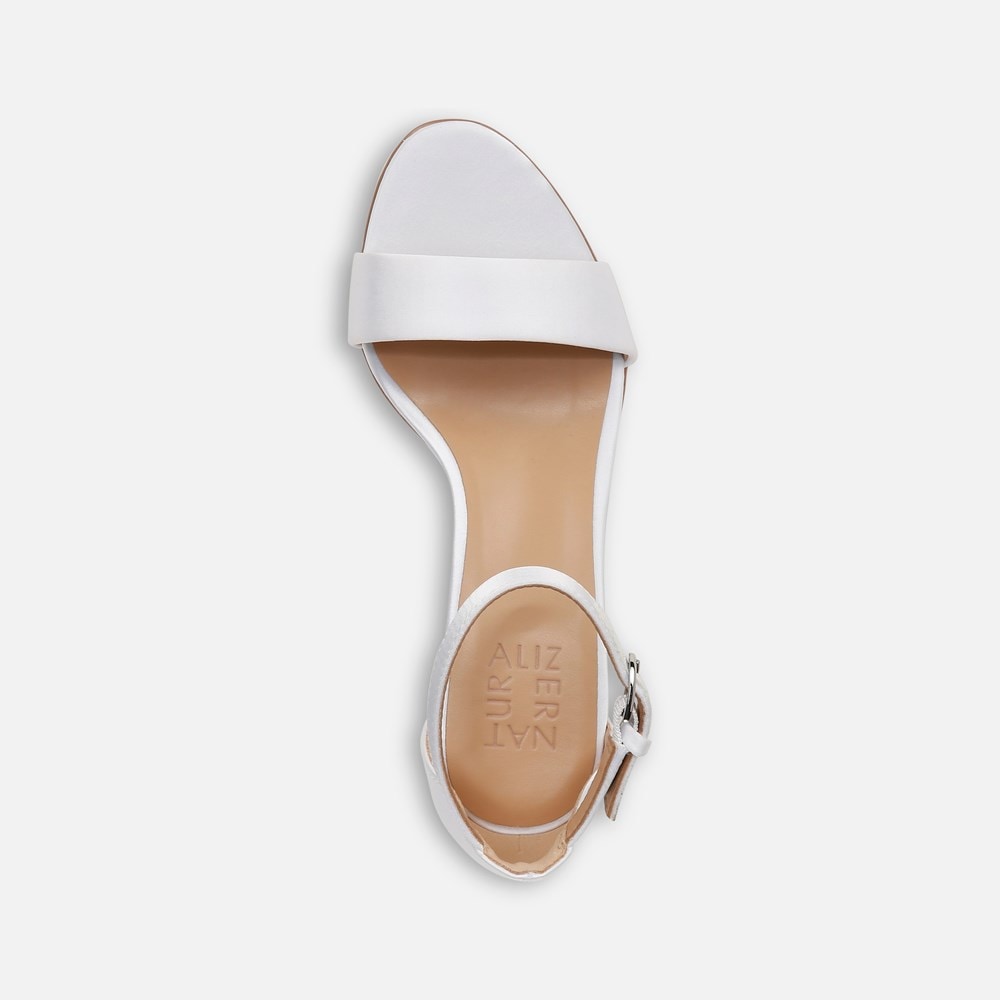 Naturalizer Vera Dress Sandal - Pearl White Satin Fabric Naturalizer Vera Dress Sandal - Pearl White Satin Fabric