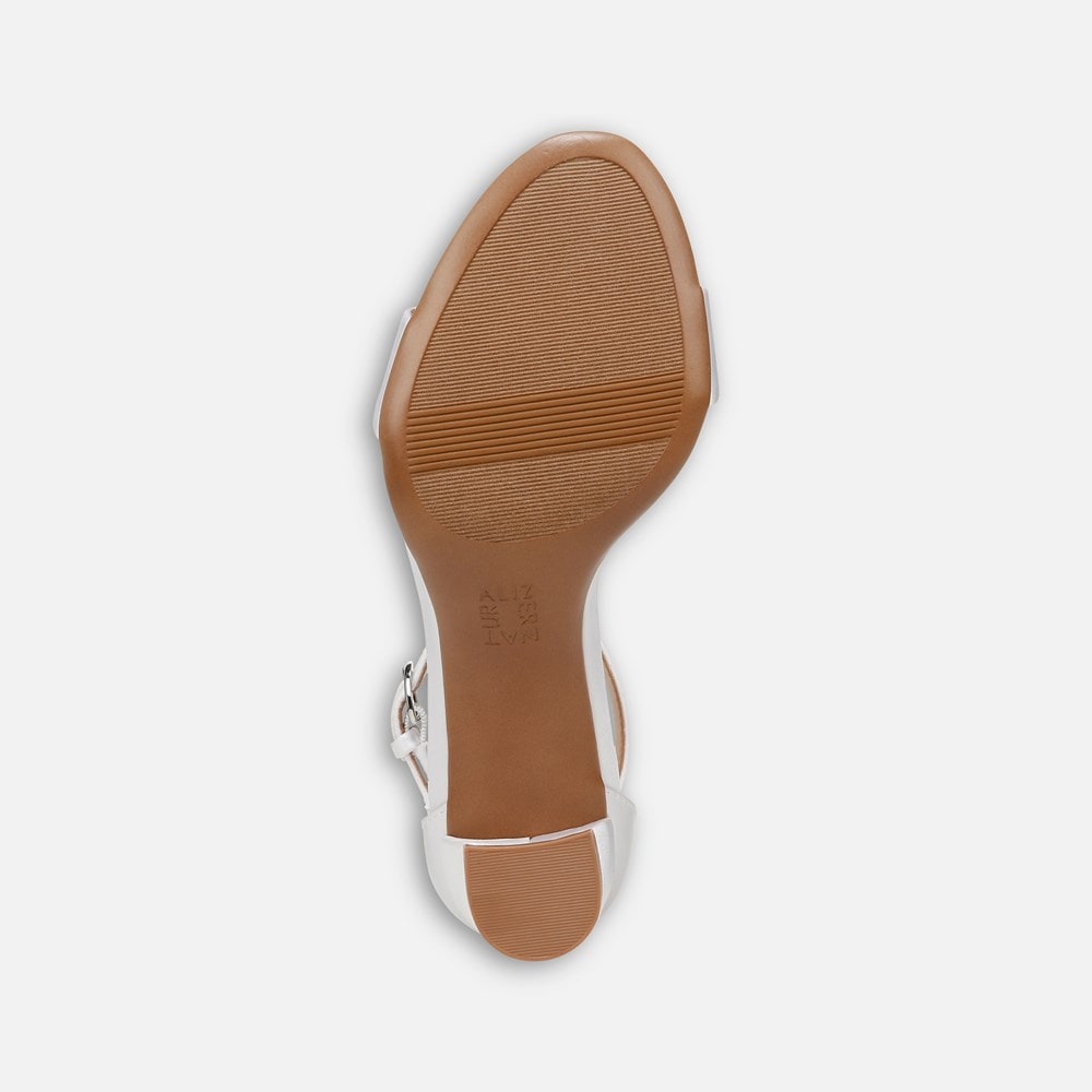 Naturalizer Vera Dress Sandal - Pearl White Satin Fabric Naturalizer Vera Dress Sandal - Pearl White Satin Fabric