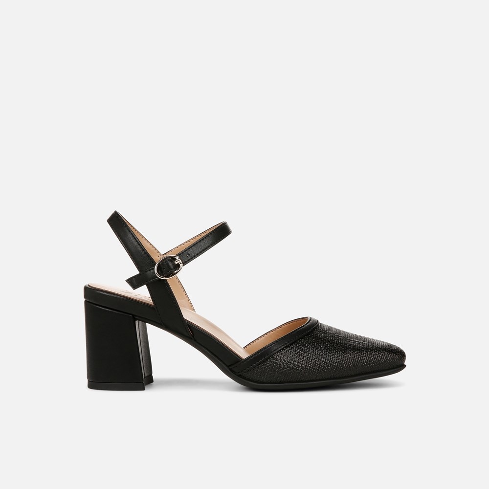 Naturalizer Wave Dress Shoe - Black Straw Fabric