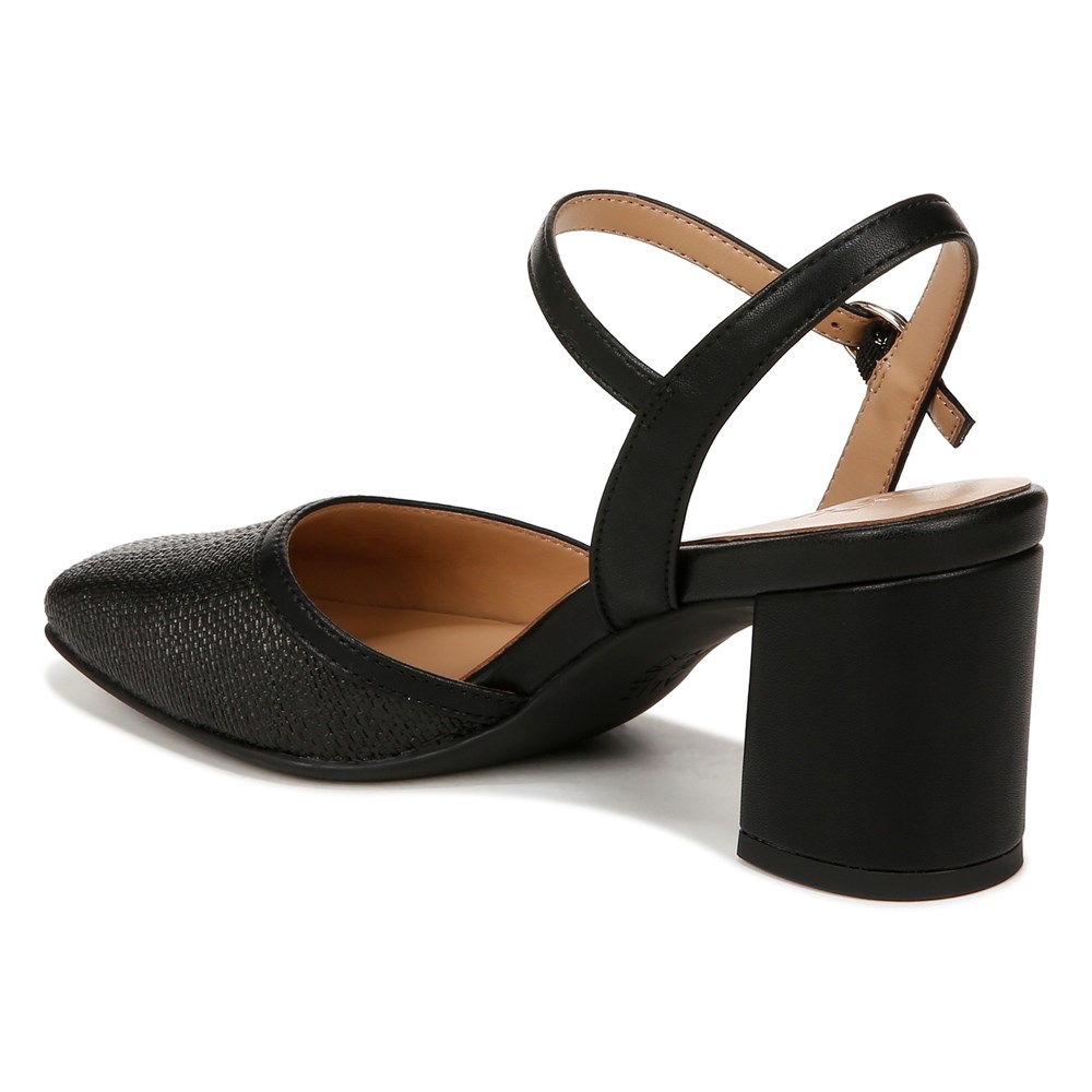 Naturalizer Wave Dress Shoe - Black Straw Fabric