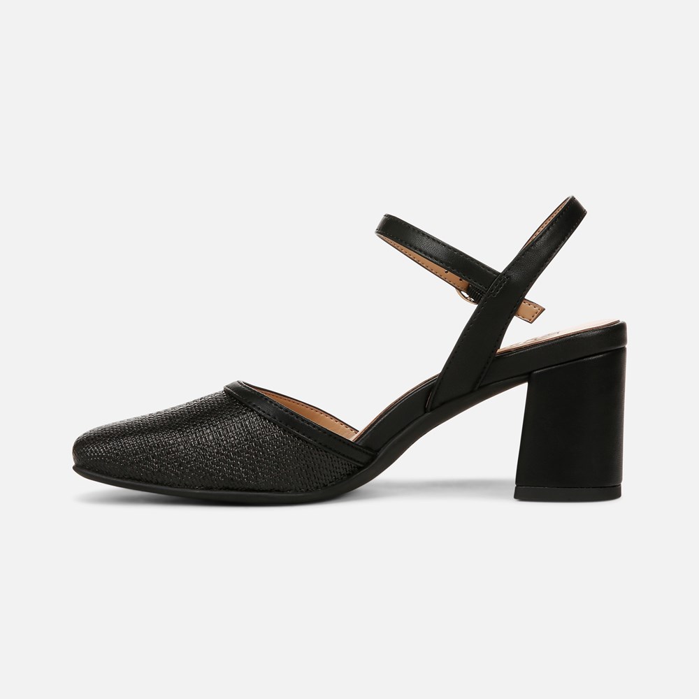 Naturalizer Wave Dress Shoe - Black Straw Fabric