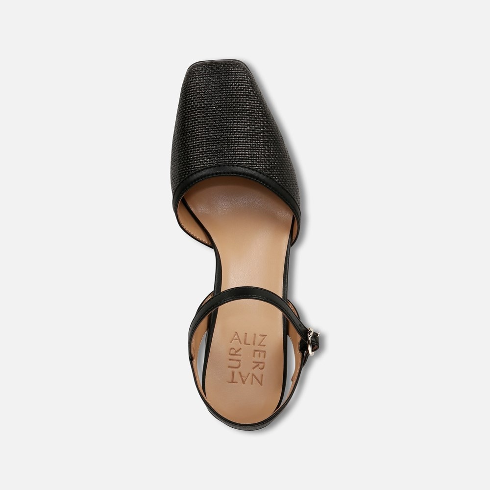 Naturalizer Wave Dress Shoe - Black Straw Fabric