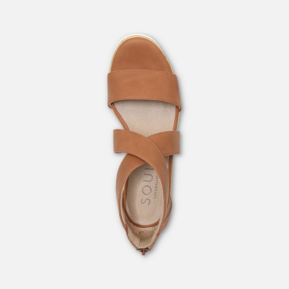 Naturalizer Soul Goodtimes Wedge Sandal - Toffee Synthetic