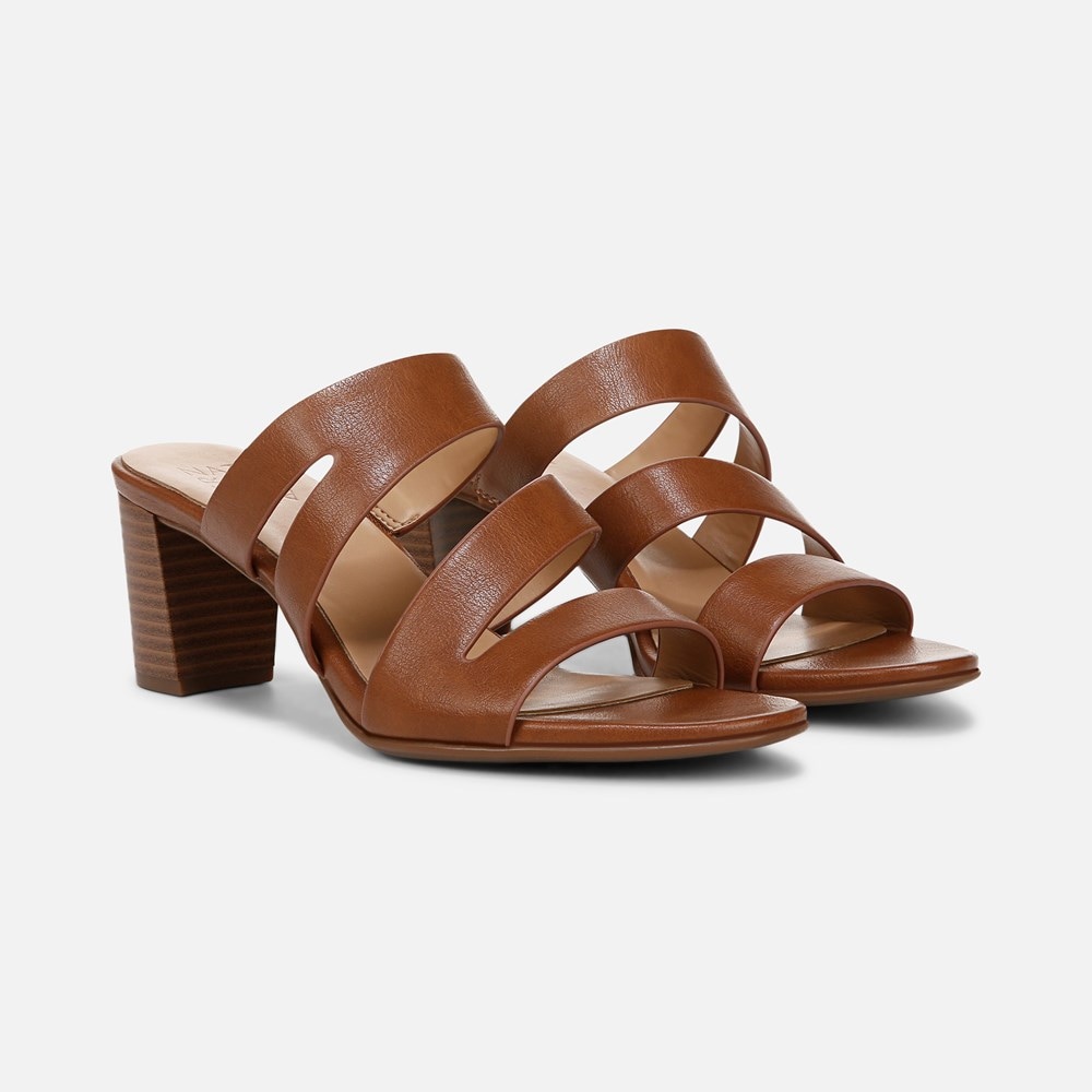 Naturalizer Beaming Slide Sandal - English Tea Faux Leather