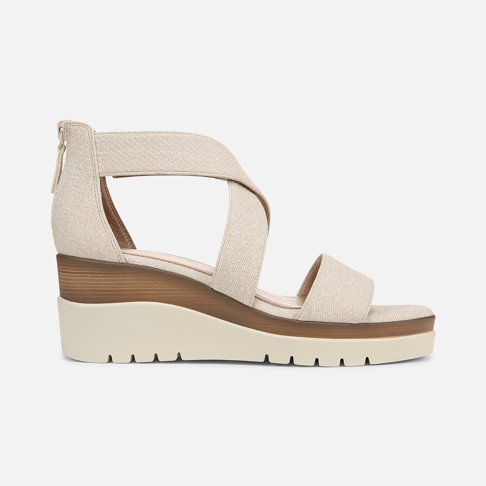 Naturalizer Soul Goodtimes Wedge Sandal - Light Sand Faux Leather Naturalizer Soul Goodtimes Wedge Sandal - Light Sand Faux Leather
