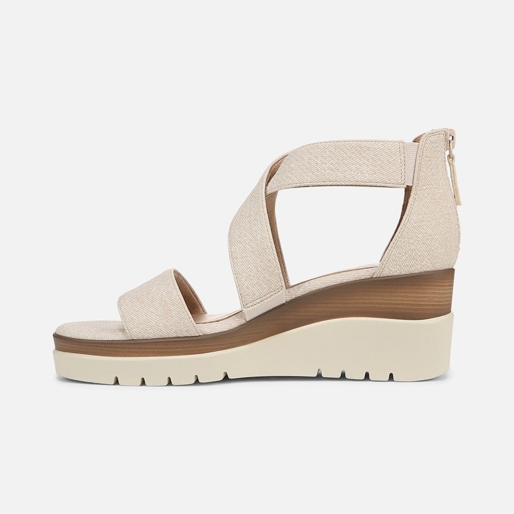 Naturalizer Soul Goodtimes Wedge Sandal - Light Sand Faux Leather Naturalizer Soul Goodtimes Wedge Sandal - Light Sand Faux Leather