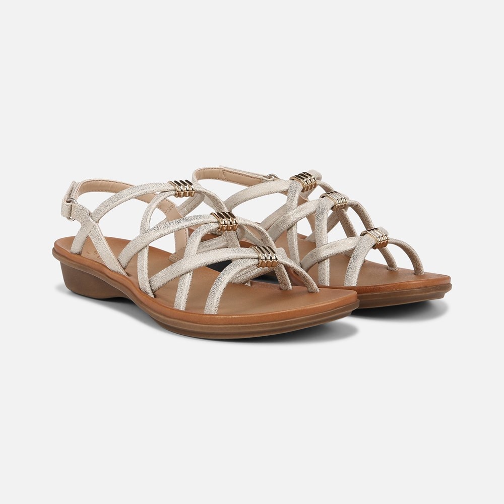 Naturalizer SOUL Sierra Strappy Sandal - Gold Faux Leather Naturalizer SOUL Sierra Strappy Sandal - Gold Faux Leather