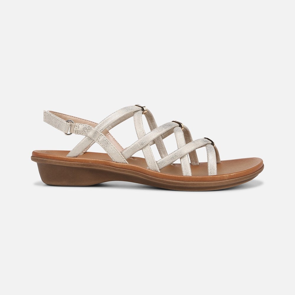 Naturalizer SOUL Sierra Strappy Sandal - Gold Faux Leather Naturalizer SOUL Sierra Strappy Sandal - Gold Faux Leather