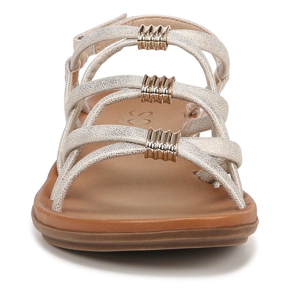 Naturalizer SOUL Sierra Strappy Sandal - Gold Faux Leather Naturalizer SOUL Sierra Strappy Sandal - Gold Faux Leather
